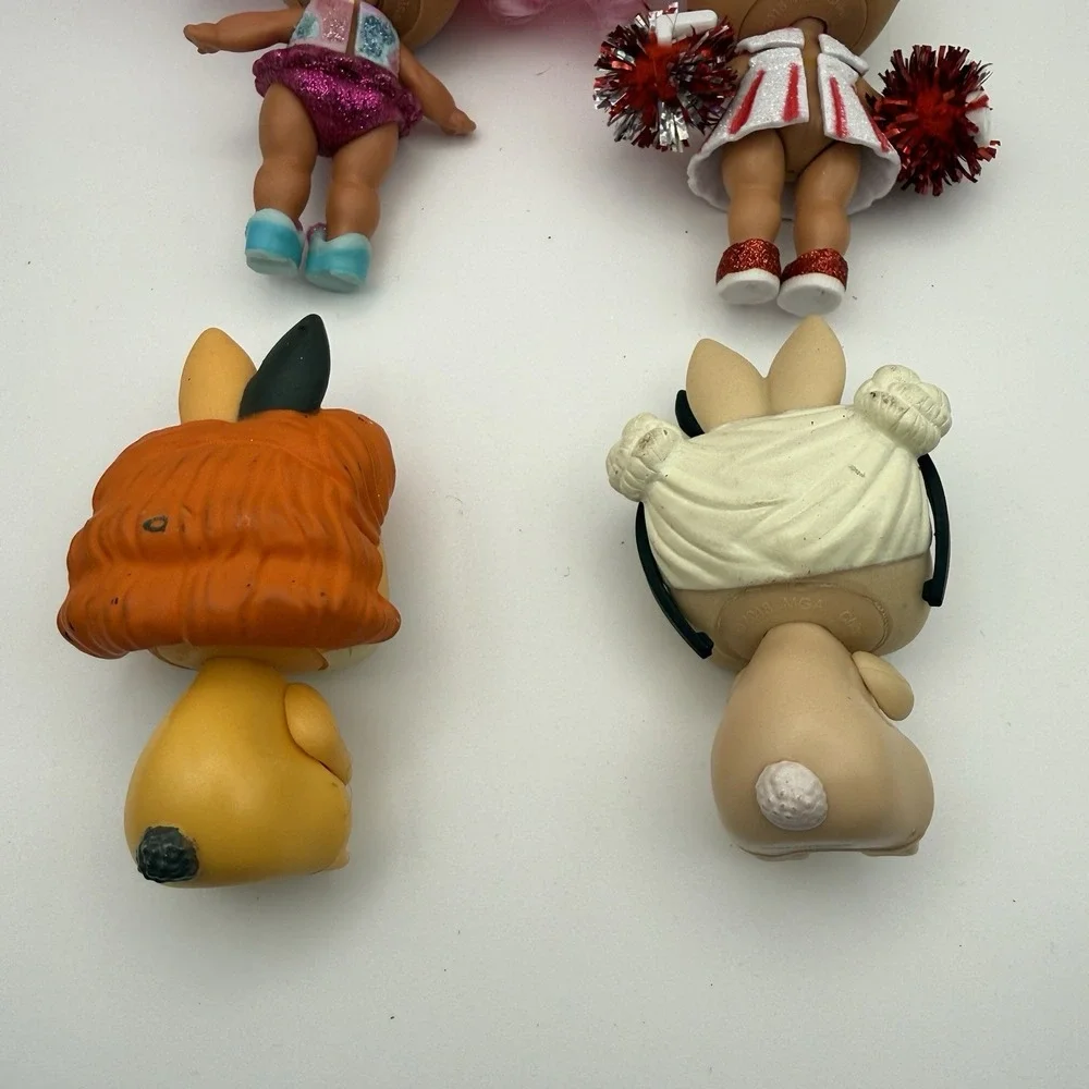 LOL Surprise dolls & Animals Lot of 4 with accessories. -‎ Cheer Pink Hair Bow